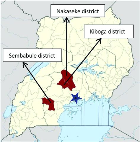 The three study sites in the Central region of Uganda and capital ...