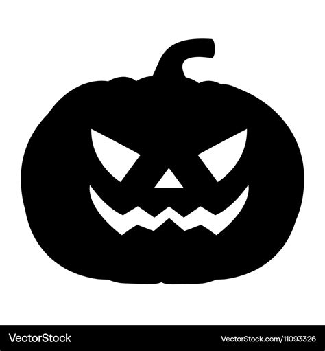 Silhouette a terrible evil pumpkin Royalty Free Vector Image