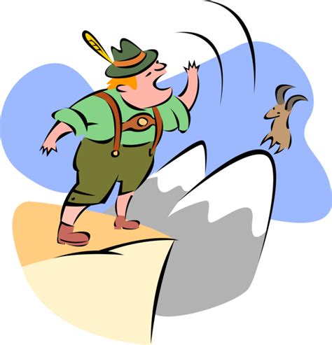 Download Vector Illustration Of Yodeling Swiss Mountaineer Yodels - Yodel Clipart - Png Download ...