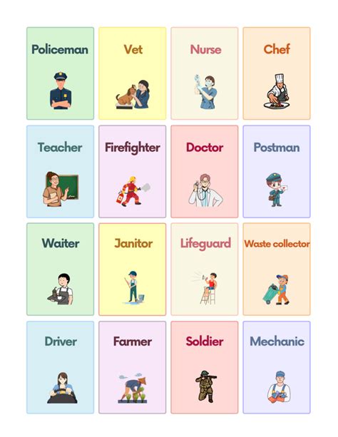 Free Community Helpers Flashcards for Autism and Speech Therapy | AutisticHub