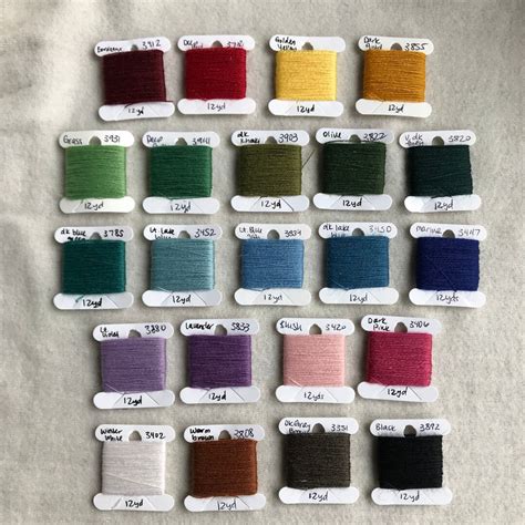 All 22 Colors of Wool Embroidery Thread Suitable for Fine - Etsy