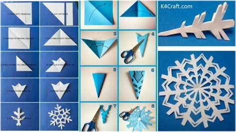 How to Make Easy Paper Snowflakes - Step by Step Tutorials - Kids Art & Craft