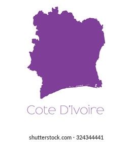 Map Country Cote Divoire Stock Vector (Royalty Free) 320621819 | Shutterstock