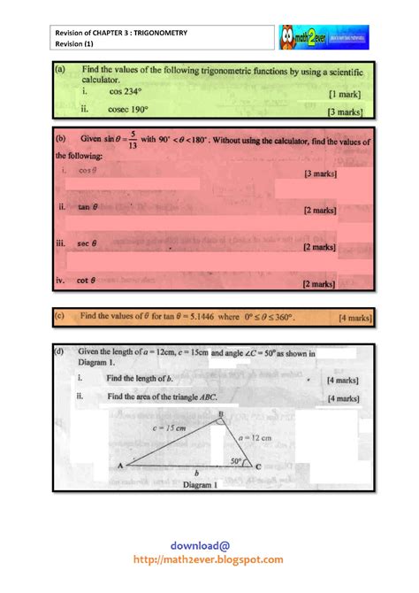 TRIGONOMETRY : Revision 1 - Engineering Mathematics 1 DBM10013 Politeknik