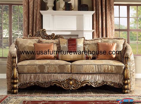 Homey Design HD-1601 Old World Sofa