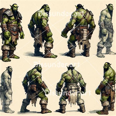 Conceptual Character Sheet Of Orc Male 8$ by Dissunder on DeviantArt