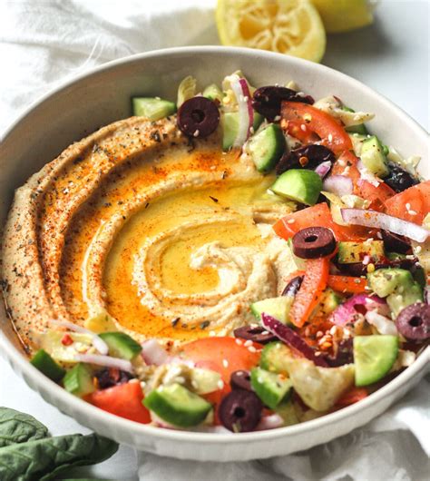 Greek Salad Topped Hummus by itsallgoodvegan | Quick & Easy Recipe | The Feedfeed Hummus Bowl ...