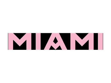 Inter Miami CF Wordmark Pink Logo PNG vector in SVG, PDF, AI, CDR format