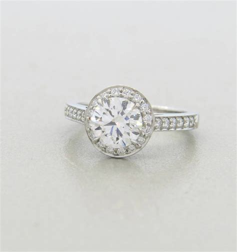 Tiffany and Co. 0.99 Carat Diamond Platinum Embrace Engagement Ring at 1stDibs