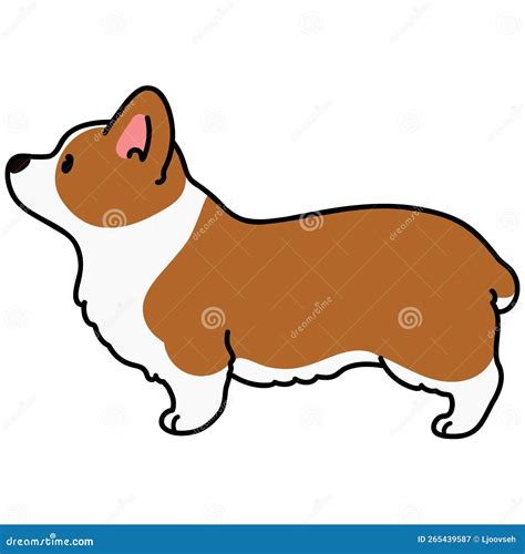 Simple and Cute Illustration of Corgi in Side View Stock Vector - Illustration of side, corgi ...