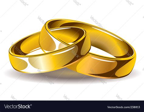 Gold wedding rings Royalty Free Vector Image - VectorStock