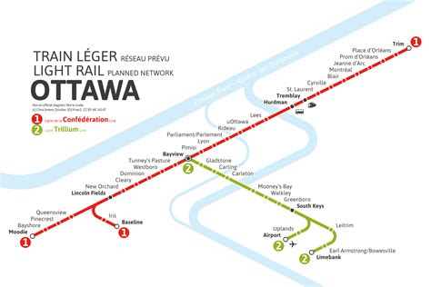 Ottawa — planned light rail network [diagram] [unofficial] [OC] - updated version after feedback ...