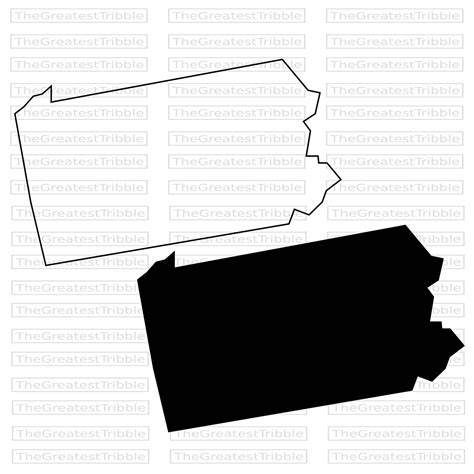 Pennsylvania State Map svg png jpg eps Vector Graphic Clip Art | Etsy | Clip art, State outline ...