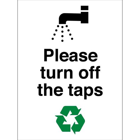 Please Turn Off The Taps Signs - from Key Signs UK