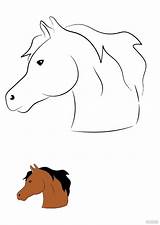 Quarter Horse Head Coloring Page sketch template