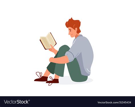 Read book boy reading books Royalty Free Vector Image