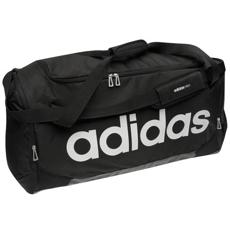 Adidas Linear Team Bag Large Black Sports Gymbag Kitbag | eBay