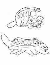 Catbus Coloring Page sketch template