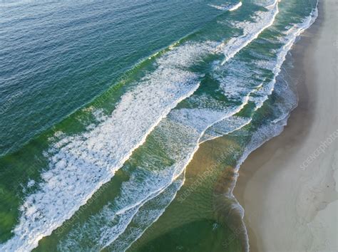 Aerial view of Seven Miles Beach waterfront, Australia - Stock Image - F039/7653 - Science Photo ...