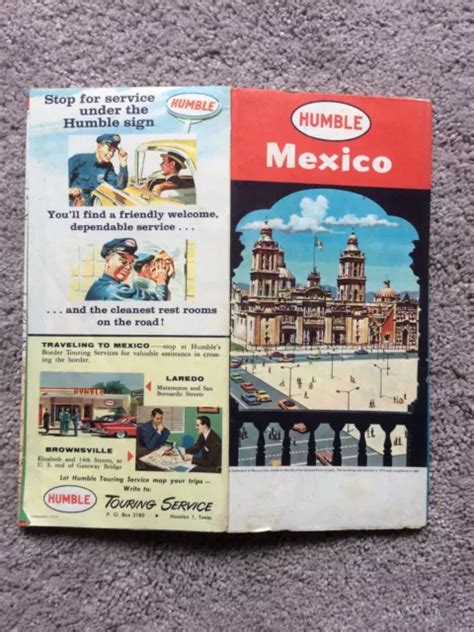 VINTAGE 1959 HUMBLE Oil Road Map - Mexico $15.00 - PicClick