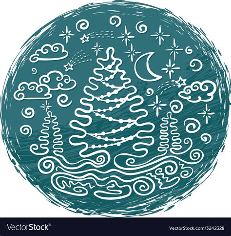 Christmas doodle Royalty Free Vector Image - VectorStock