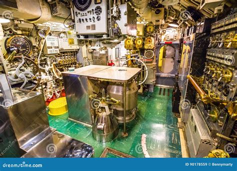 Submarine Engine Room Panorama Editorial Photo | CartoonDealer.com #90179395