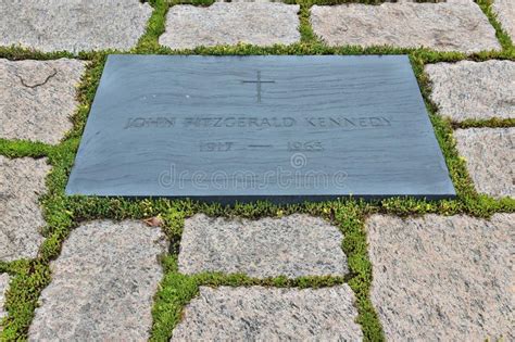 Gravestone Of JFK On Arlington National Cemetery Editorial Image ...