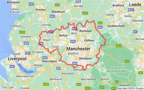 Greater Manchester Map - County In North West England