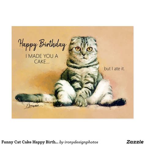 Funny Cat Birthday Cards - Postcards and Greeting Cards