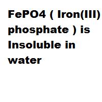 Is FePO4 ( Iron(III) phosphate ) Soluble or Insoluble in water