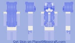 Blue Cat Girl ~ Matching 1/2 Minecraft Skin