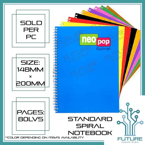 Notebook Spiral School Office Notebook 80 Leaves Standard Size Big Size Ruled Spiral Notebook ...