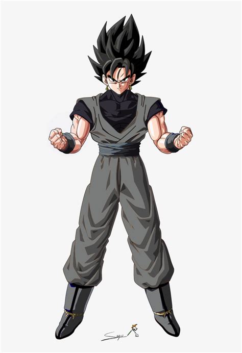 No Caption Provided - Goku And Goku Black Fusion - 500x1118 PNG Download - PNGkit