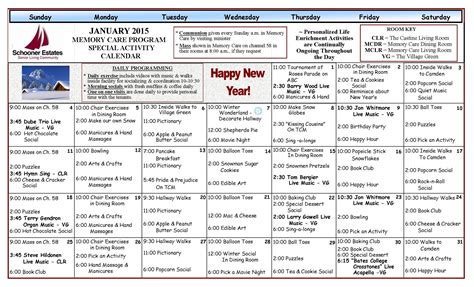 Calendar of Events | Memory care activities, Senior living activities, Senior center activities