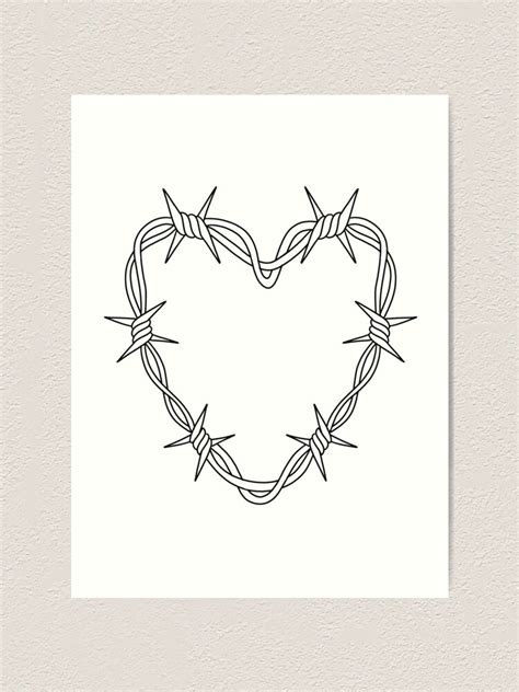 "Barbed wire heart" Art Print for Sale by ivyklomp | Redbubble