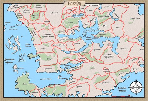 Faerun Political Map Official Labelled By ViktorsArt On