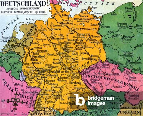 Image of Map of Germany (print, 1960) by German School, (20th century)