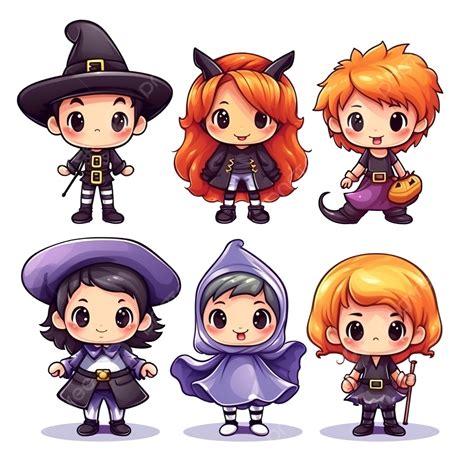 Cartoon Cute Kids Wearing Halloween Costumes Characters, Kids Gift, Cute Kids, Little PNG ...