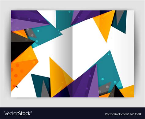 Triangle business print template Royalty Free Vector Image