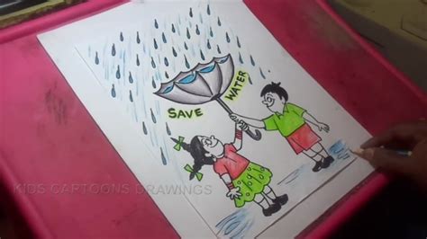 How to Draw Save Water Poster Color Drawing - YouTube