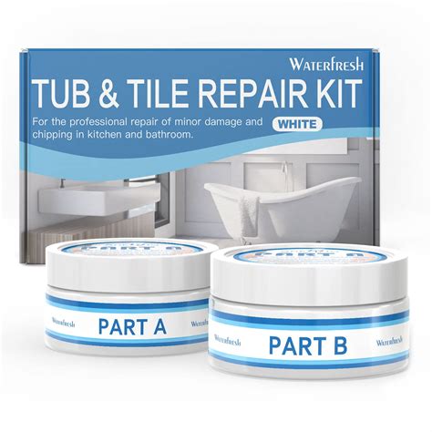 Porcelain Repair Kit White, Tub Repair Kit, Bathtub Repair Kit, Fiberglass Tub Repair Kit for ...