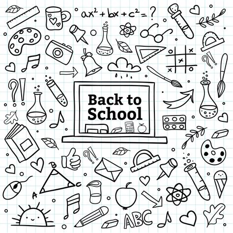 Hand draw back to school background 569888 Vector Art at Vecteezy