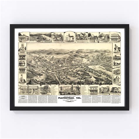 Placerville Map 1888 Old Map of Placerville California Art - Etsy ...