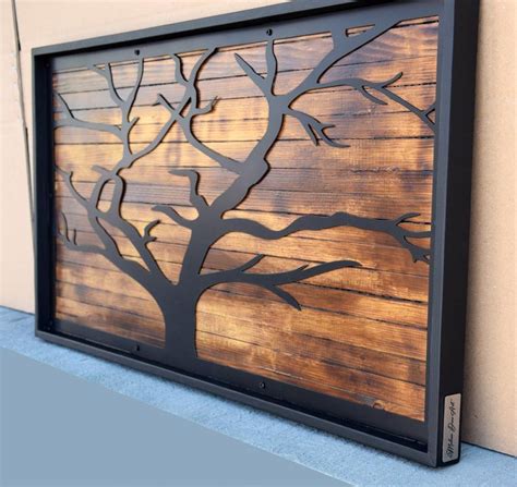 Metal home unique wall decor "Running horses",Wood and steel art,Rustic art, Modern wall ...