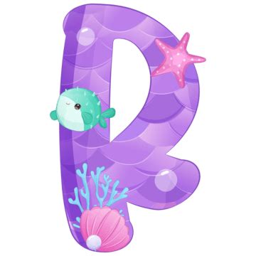 Mermaid Watercolor Vector Art PNG, Cute Mermaid Alphabets In Watercolor, Alphabets, Letters ...