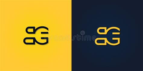 Minimalist Abstract Initial Letter BG Logo Stock Vector - Illustration of modern, monogram ...