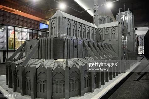 A general view of Notre Dame Cathedral made of Lego during the LEGO ...