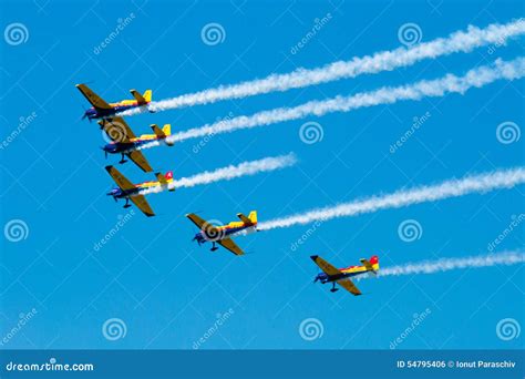 Air Show Planes Formation - Traces on Sky Editorial Photo - Image of ...