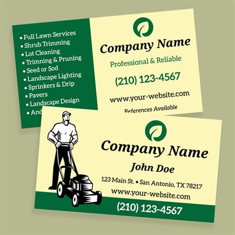 Lawn Care Business Cards Examples | ubicaciondepersonas.cdmx.gob.mx