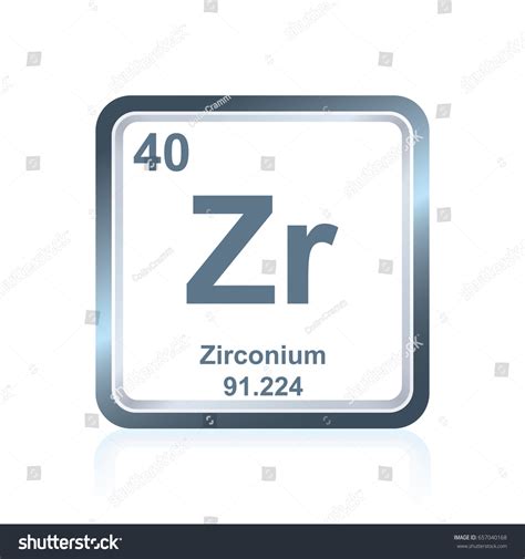 Symbol Chemical Element Zirconium Seen On Stock Vector (Royalty Free) 657040168 | Shutterstock